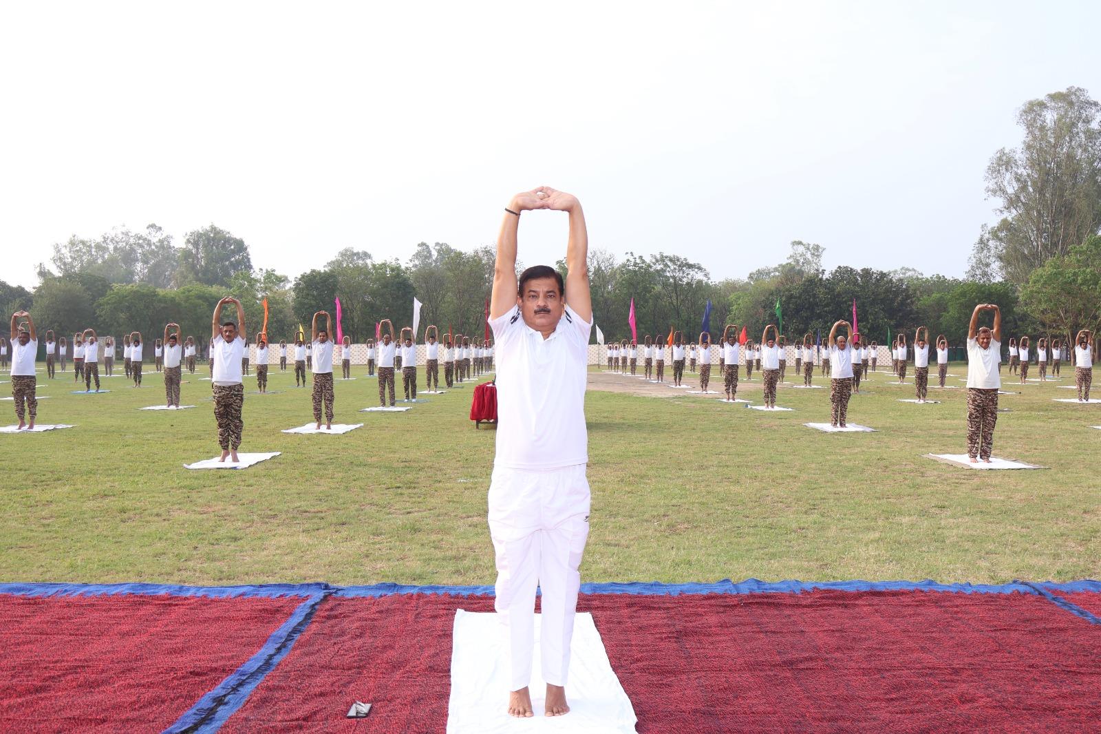   11th International Yoga Day celebrated at CRPF Campus, Hallomajra 